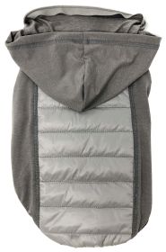 Pet Life 'Apex' Lightweight Hybrid 4-Season Stretch and Quick-Dry Dog Coat w/ Pop out Hood (Color: Grey, size: X-Small)